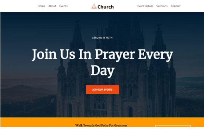 Neve WordPress church theme