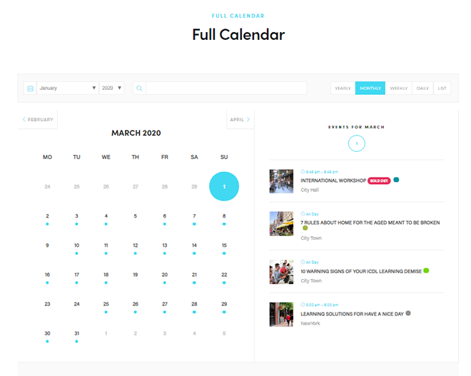 How to Use Modern Events Calendar Views - Beginner's Guide