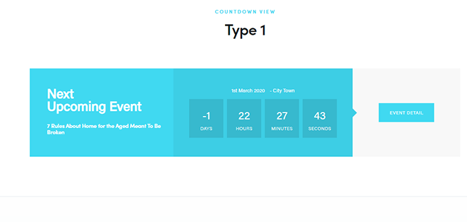 Countdown View | Modern Events Calendar Views