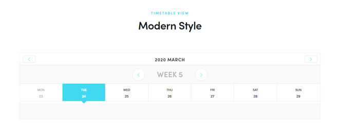 Vista de la línea de tiempo Estilo moderno | Modern Events Calendar Vistas