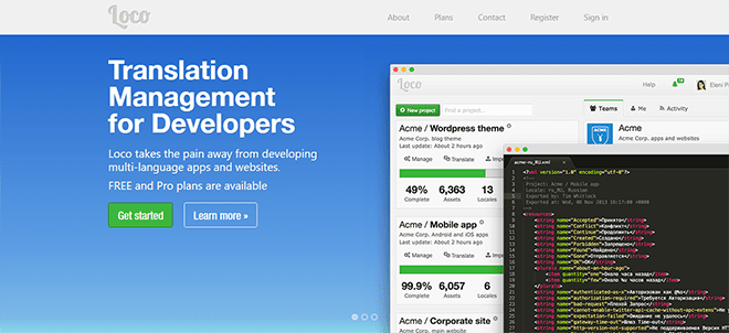 Loco Translate translation management homepage