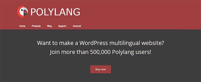 Polylang WordPress multilingual plugin homepage