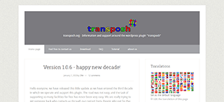 Transposh WordPress translation plugin homepage