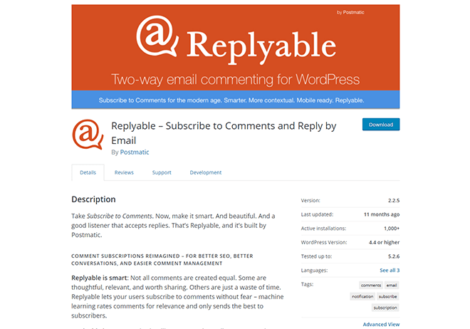 Replyable WordPress Plugin