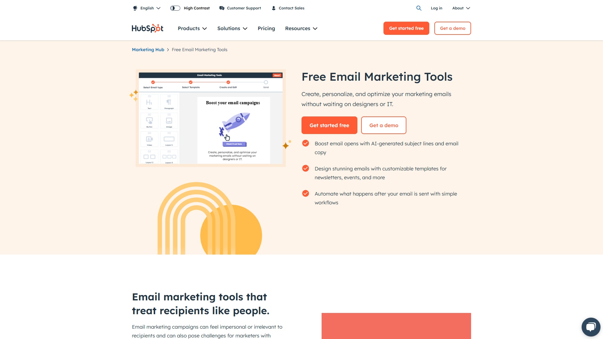 HubSpot Email маркетинг