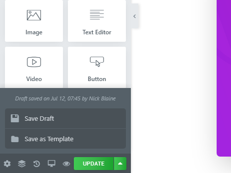 Saving Options | Edit with Elementor Sections Preview | Elementor & Deep WordPress Theme