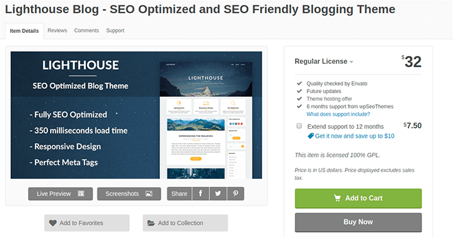 Тема LightHouse | Лучшие SEO-дружественные темы WordPress