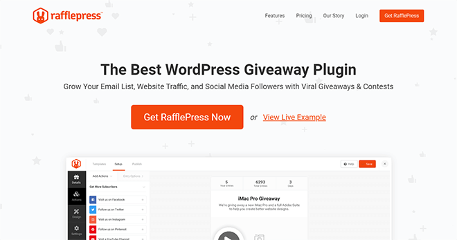 RafflePress | Best Facebook Plugins for WordPress