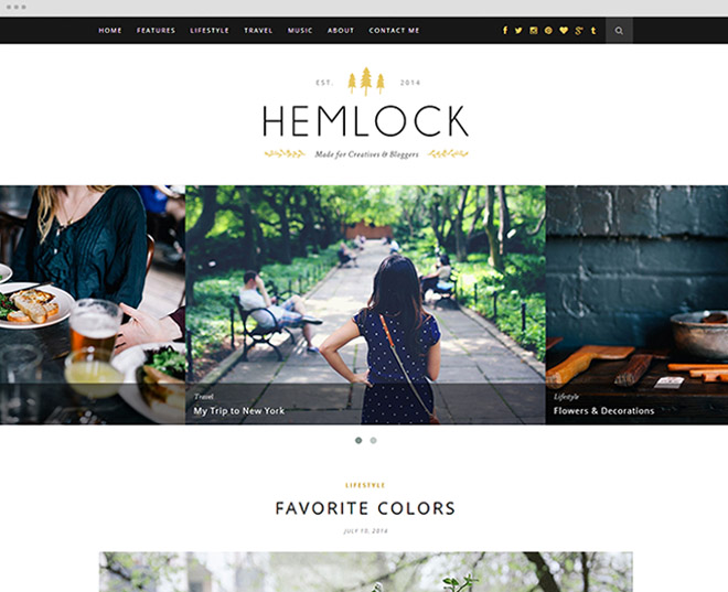 Wordpress Personal Blog Hemlock
