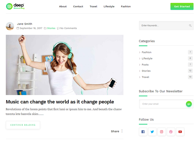 Deep | Best Minimalist WordPress Themes Astra | Best Minimalist WordPress Themes