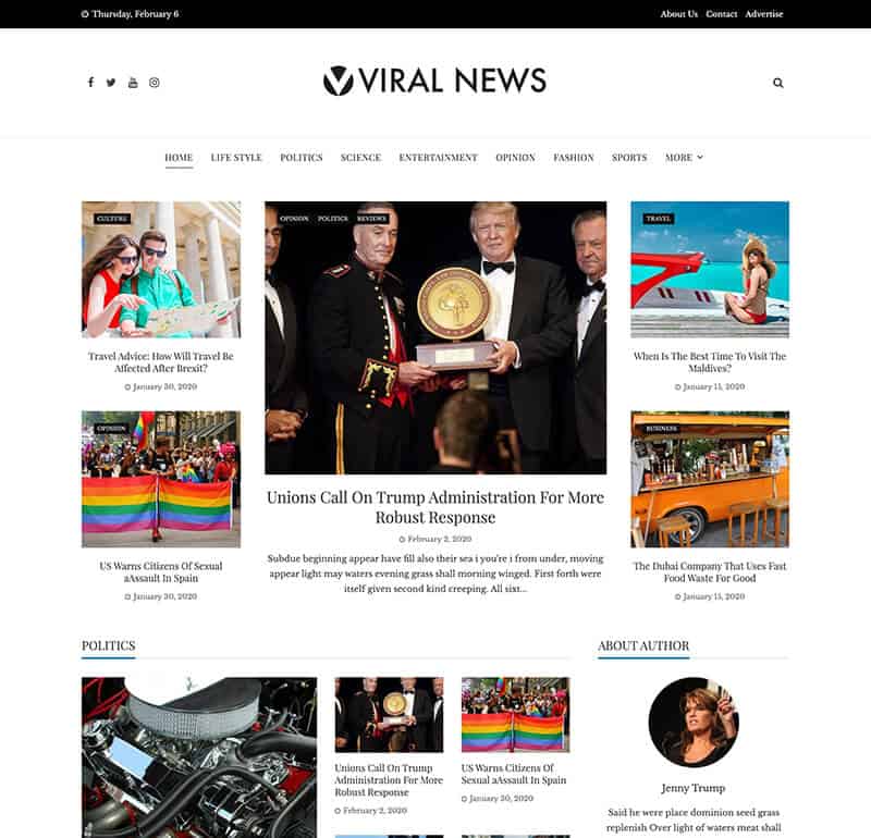 Viral Yeni wordpress dergi teması