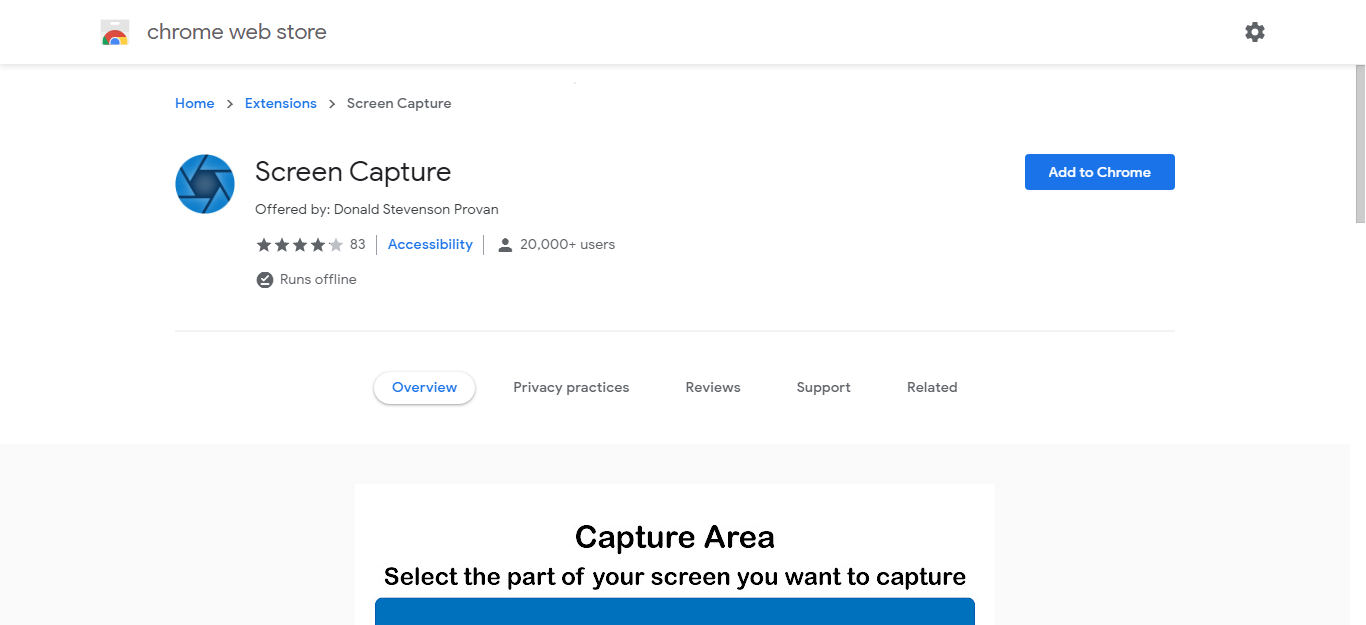 Chrome Capture - screenshot & gif tool