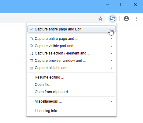 select screenshot google chrome windows