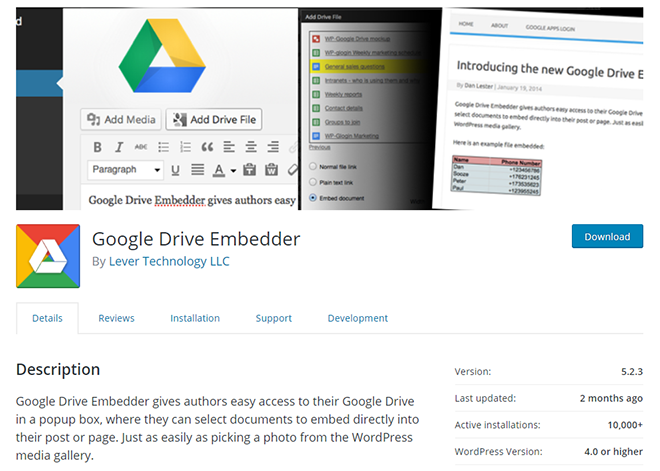 Google Drive Embedder | WordPress Plugins No Freelancer Should Live Without