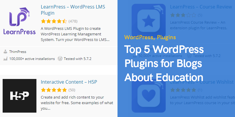 Top 5 WordPress-Plugins für Blogs über Bildung