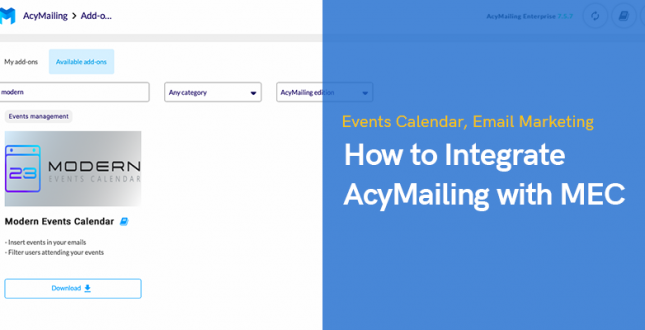 How to Integrate AcyMailing with Modern Events Calendar