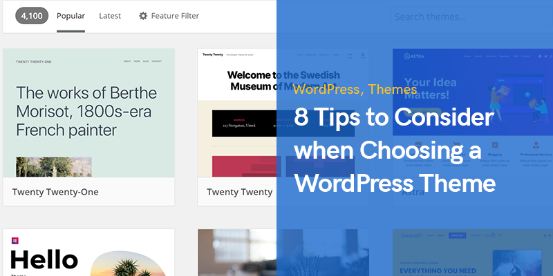 8 порад, які слід враховувати під час вибору теми WordPress 1