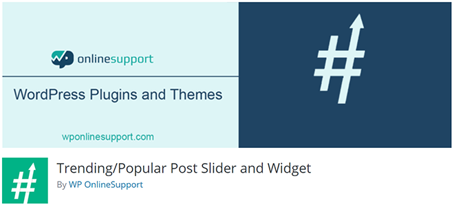Trending/Popular Post Slider and Widget WordPress Plugin
