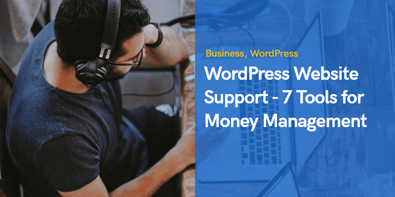 Suporte ao site WordPress - 7 ferramentas para gerenciamento de dinheiro