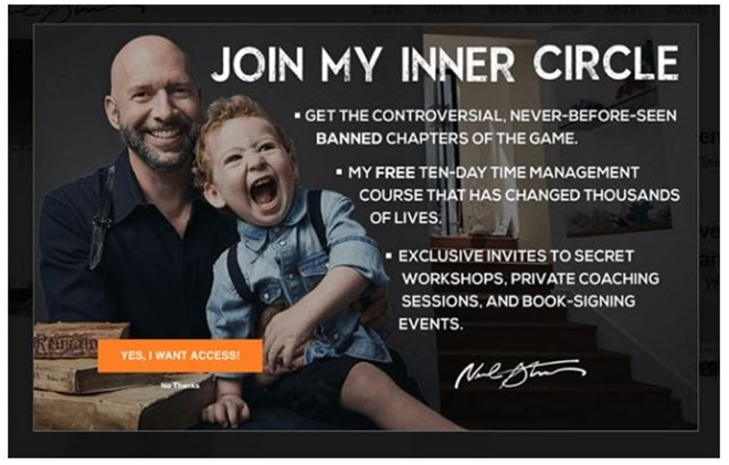 Neil Strauss | Email Popups