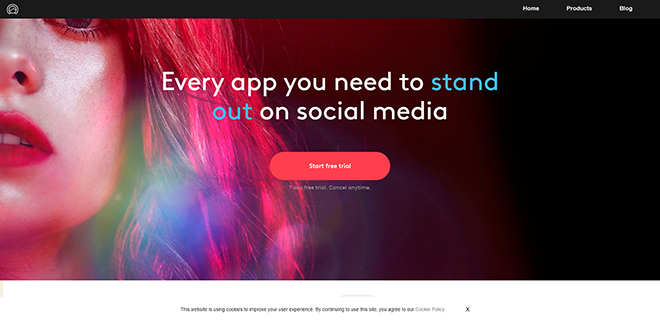 Facetune Video homepage