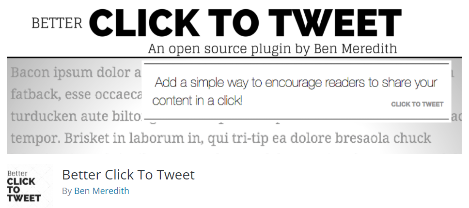 Better Click To Tweet-WordPress plugin