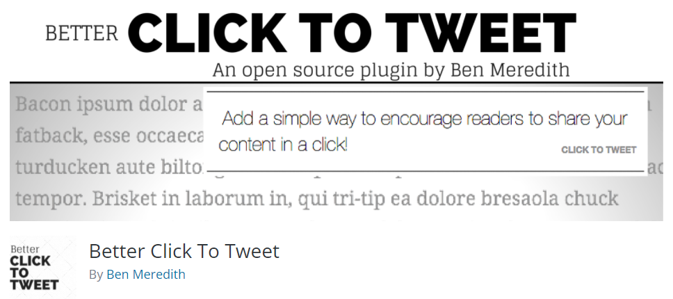 Плагин Better Click To Tweet-WordPress