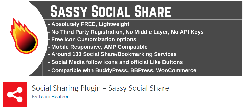 Sassy Social Share-WordPress plugin