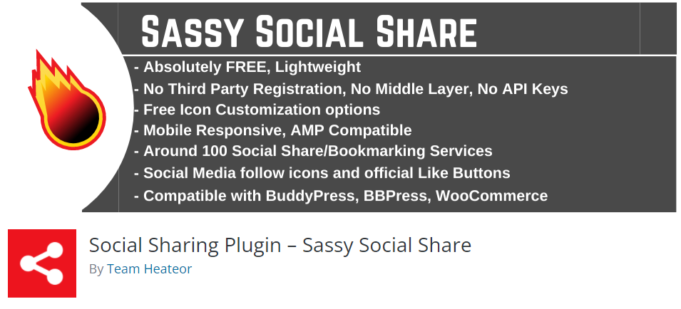 Плагин Sassy Social Share-WordPress