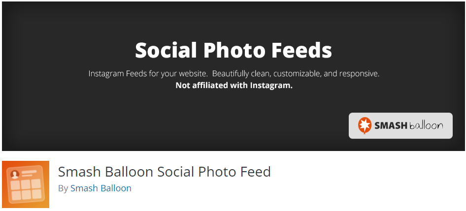 Smash Balloon Social Photo Feed - плагин WordPress