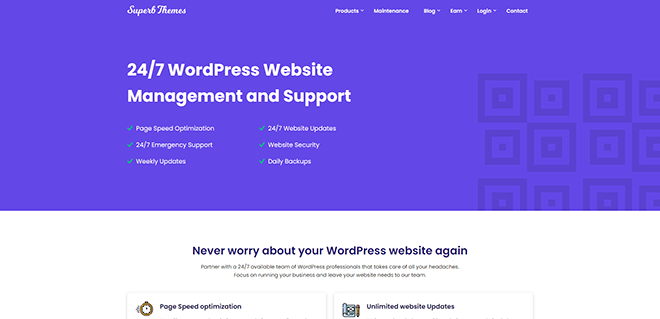 24_7 Gestion et support du site Web WordPress - superbthemes.com