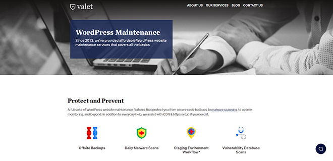 Core WordPress Maintenance - Valet Website Maintenance - www.valet.io