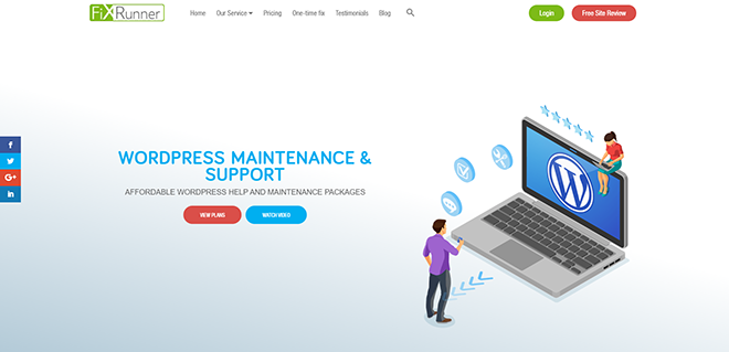 Service de maintenance WordPress et plans d'assistance par des experts - www.fixrunner.com