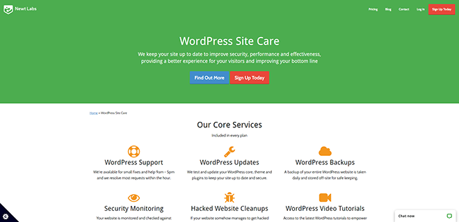 Assistance et maintenance WordPress pour protéger votre investissement - Newt Lab_ - newtlabs.co.uk