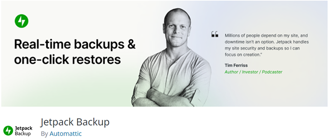 Jetpack Backup – WordPress-Plugin