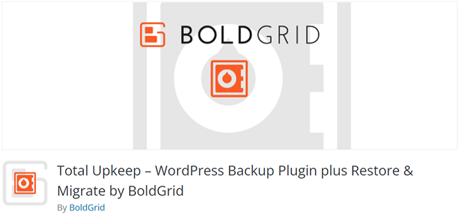 Total Upkeep – WordPress Backup Plugin