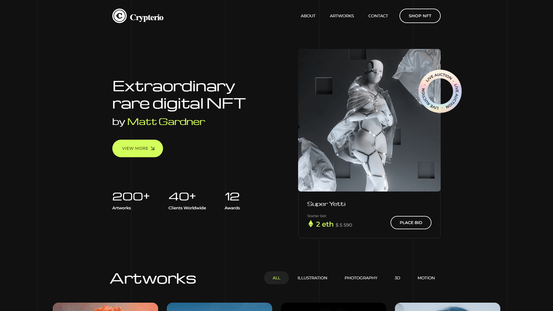 قالب Crypterio NFT WordPress