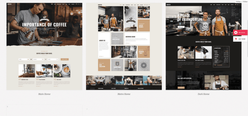 Sleek and modern coffee shop WordPress theme for cafes