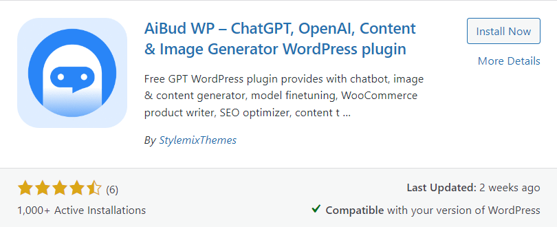 AIBuddy WordPress GPT Plugin