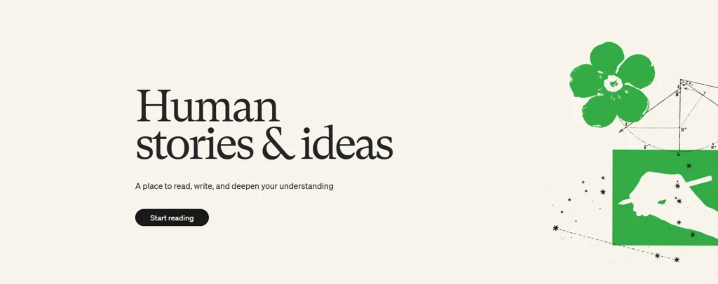 Medium Homepage.
