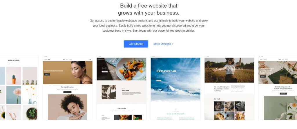 weebly homepage.