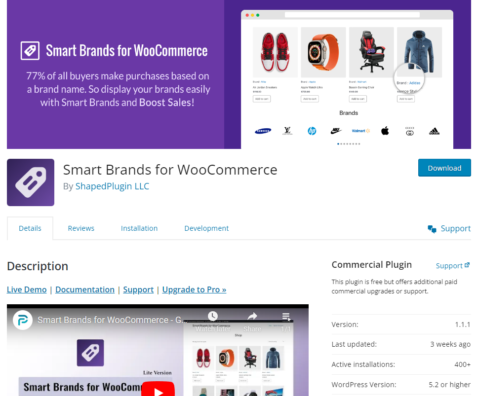 Smart Brands for WooCommerce plugin