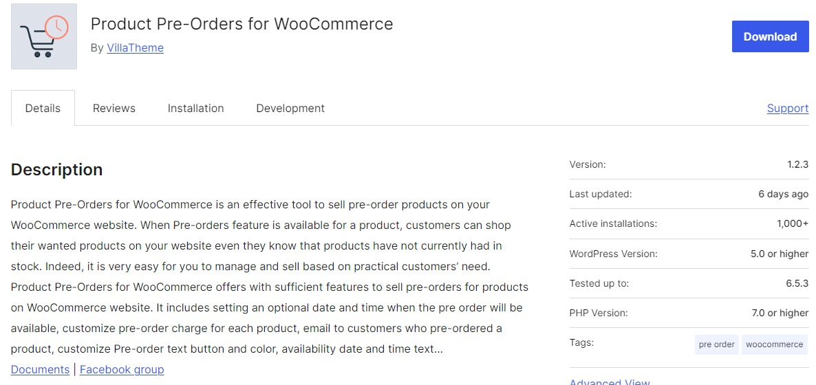 Product Pre-Orders for WooCommerce by VillaTheme