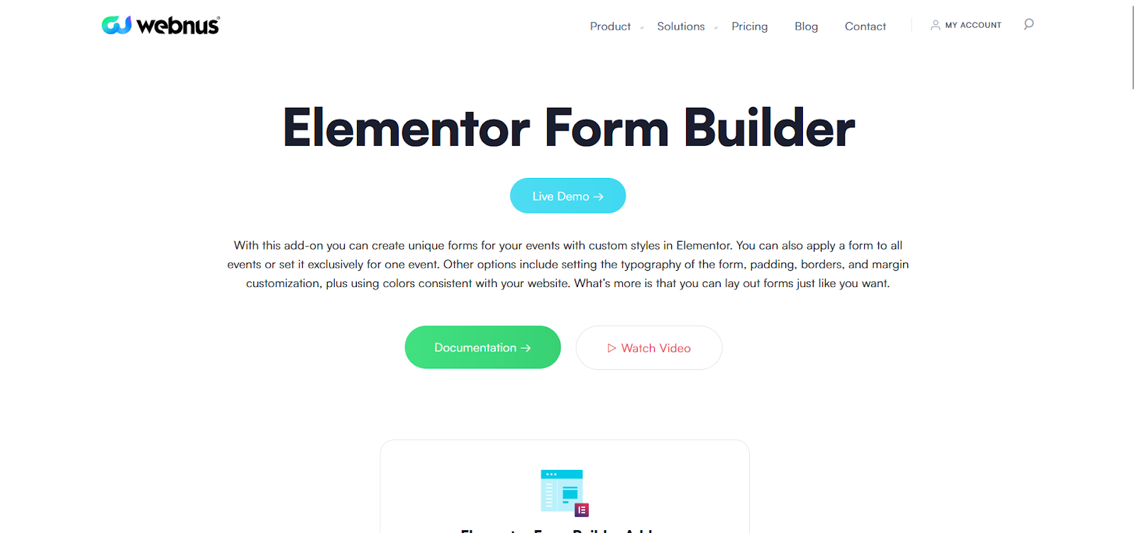 Elementor Form Builder