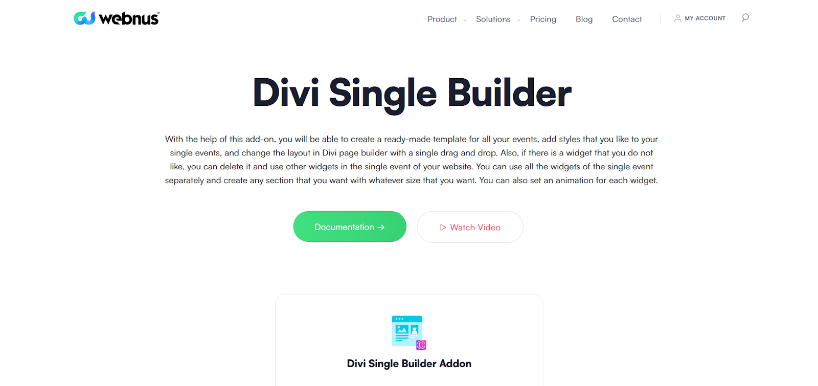 Divi Single Builder