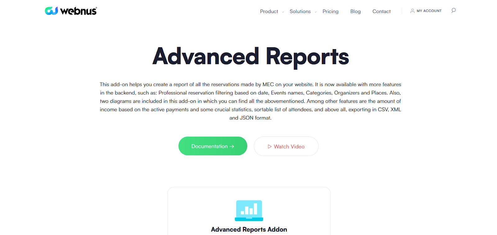 Advanced reports