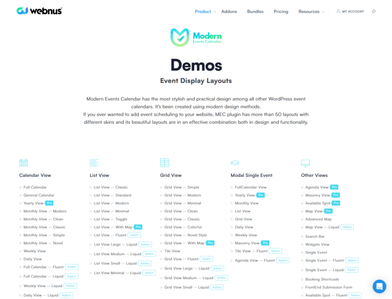 The Events Calendar vs. Modern Events Calendar 8