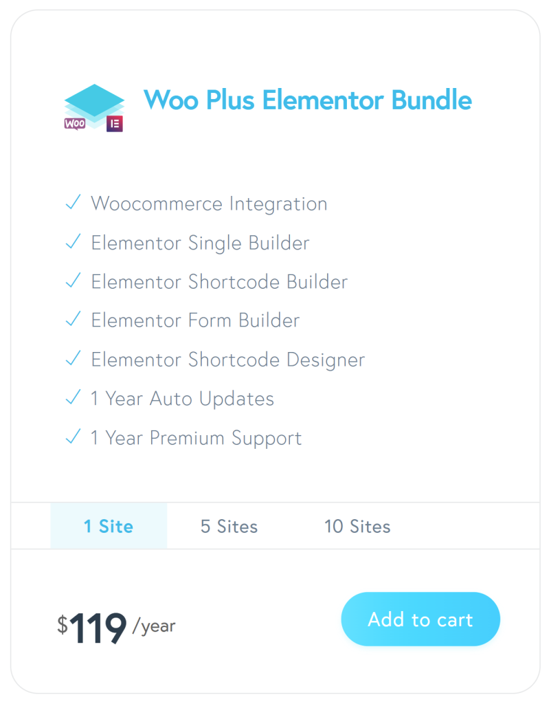 Набор Woo Plus Elementor