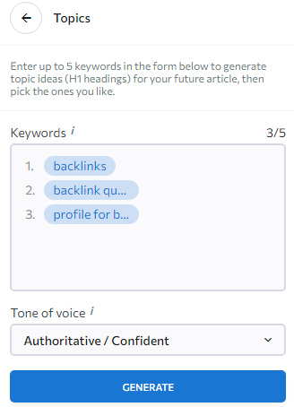 Generate the structure of your content using SE Ranking AI Writer