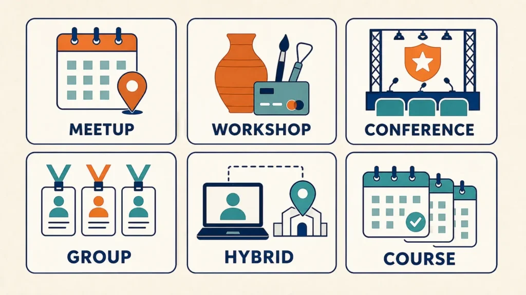 So erstellen Sie ein Veranstaltungsanmeldeformular in WordPress + 6 Vorlagen 3 Sechs Vorlagen für Veranstaltungsanmeldeformulare für Meetups, Workshops, Konferenzen, Gruppen, Hybridveranstaltungen und Kurse